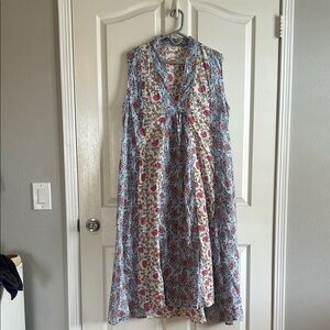 Floral Sleeveless Maxi Dress - Multicolor